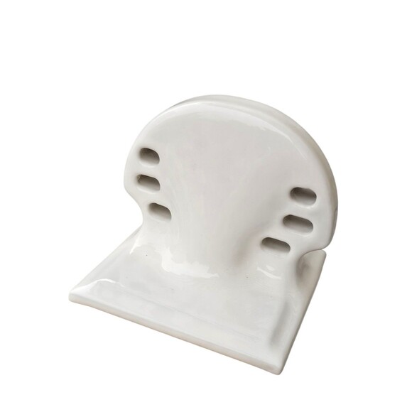 Vintage American Olean Tile Tumbler Toothbrush Cup Holder Ceramic Wall Mount - Picture 5 of 10